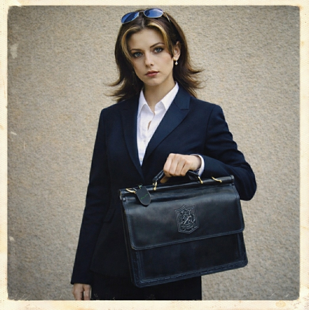 Vintage Belle Rose Black Patent Leather Handbag Organizer Business Academia